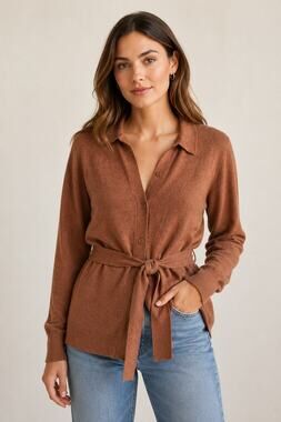 J.Crew Wool Blend Belted Cardigan Sweater | Size M